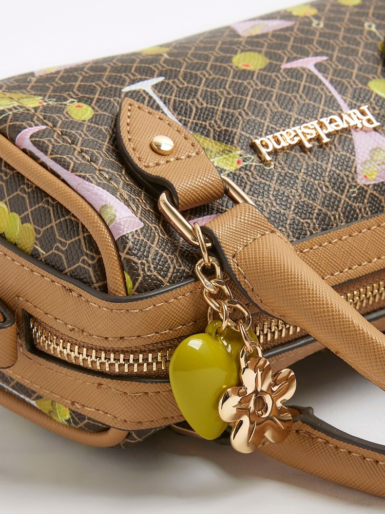 River Island Brown Martini Mini Cross-Body Bowler Bag - Image 5 of 5