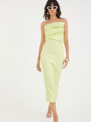 River Island Green Sculpted Tailored Column Dress - Image 1 of 5