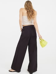 River Island Brown Paperbag Belted Trousers - Image 3 of 4