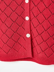 Oliver Bonas Diamond Stitch Button Up Knitted Vest - Imagem 5 de 5