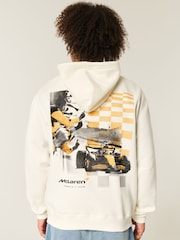 Hollister Relaxed Cream McLaren Pop-Over Hoodie - Image 2 of 4