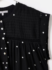 Oliver Bonas Embroidered Spot Print Mini Dress - صورة 7 من 9