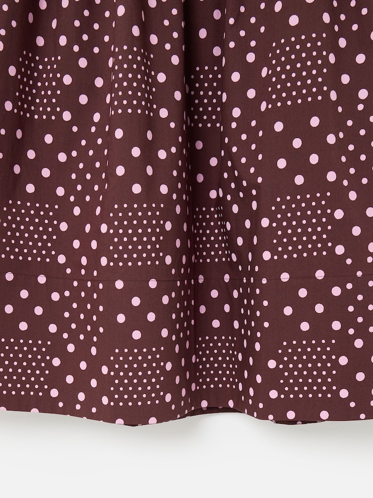 Oliver Bonas Brown Spot Print Midi Skirt - Image 5 of 5 Oliver Bonas Brown Spot Print Midi Skirt - Image 5 of 5