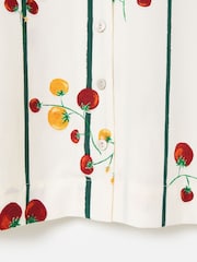 Oliver Bonas White Striped Tomato Print Short Sleeve Shirt - Image 5 of 5