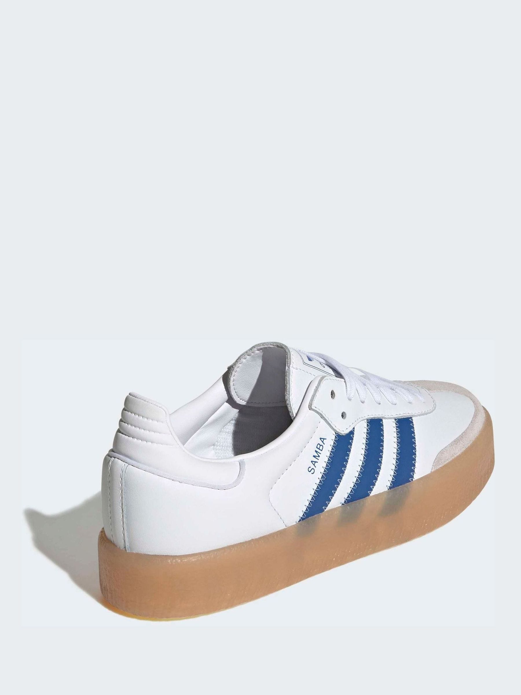 Buy adidas Originals White/Blue Samba Trainers from Next USA