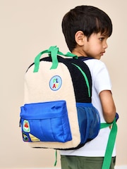 JoJo Maman Bébé Borg Colour Block Medium Backpack - Image 1 of 9