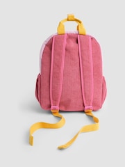 JoJo Maman Bébé Pink Cherry Borg Colour Block Medium Backpack - Image 4 of 7
