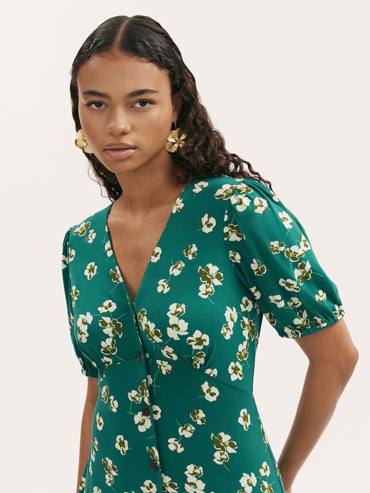 Finery Green Milena Dress - Image 4 of 4 Finery Green Milena Dress - Image 4 of 4