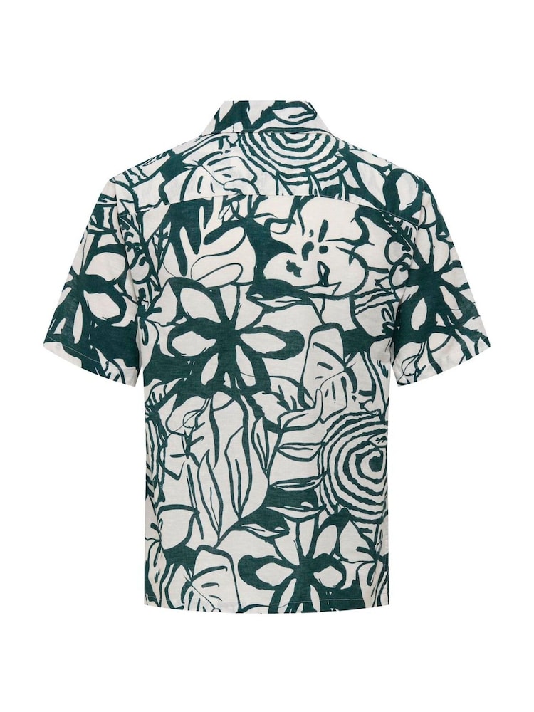 Only & Sons White Floral Printed Shirt - Image 2 of 2