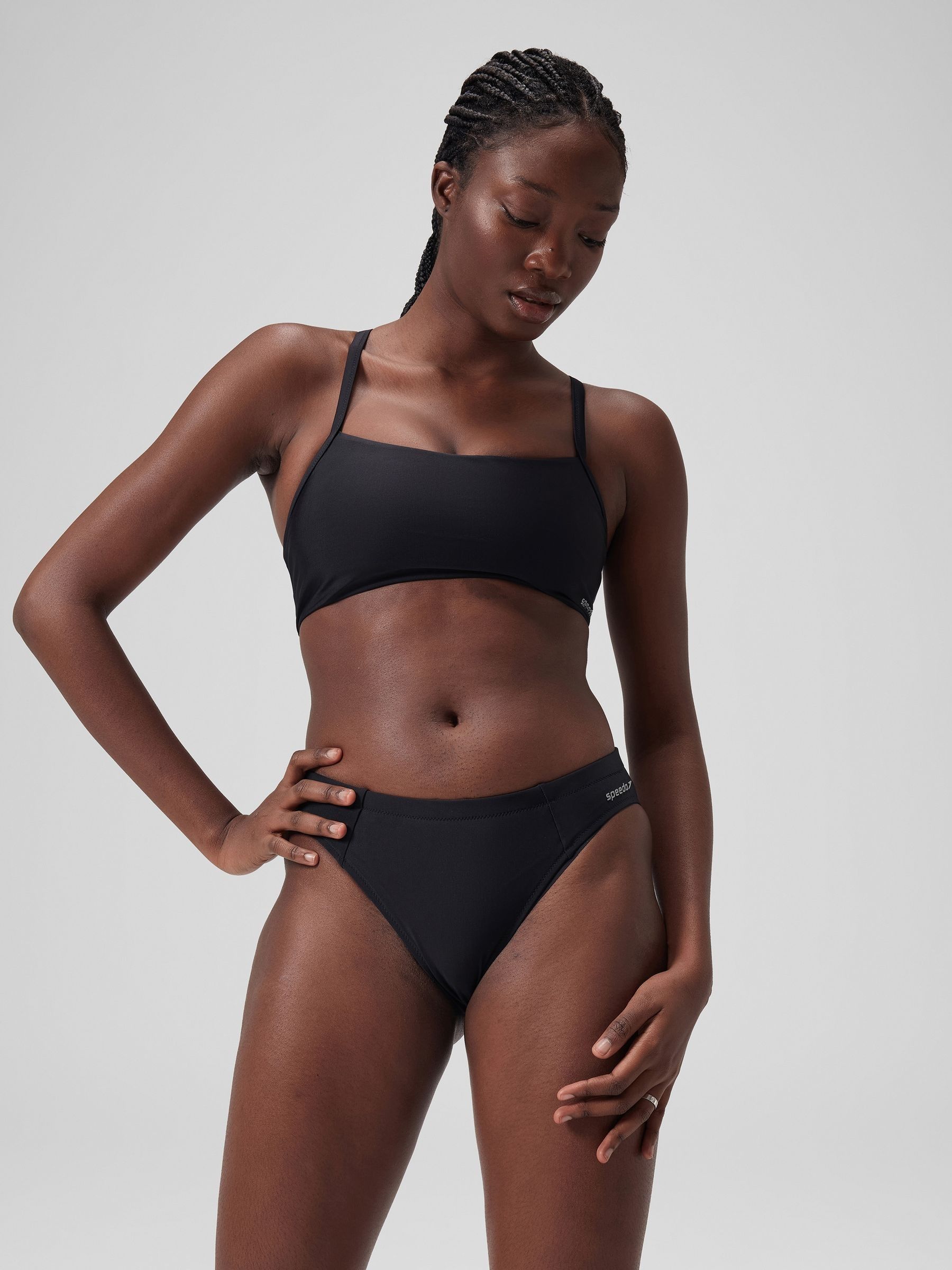 Buy Speedo Black Solid Classic Bikini Bottom from Next USA