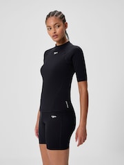 Speedo Black Endurance+ Short Sleeve Rash Vest - Image 3 of 6