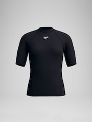 Speedo Black Endurance+ Short Sleeve Rash Vest - Image 7 of 7