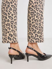 Simply Be Black Wide Fit Kitten Heels Slingback Shoes - Image 2 of 4