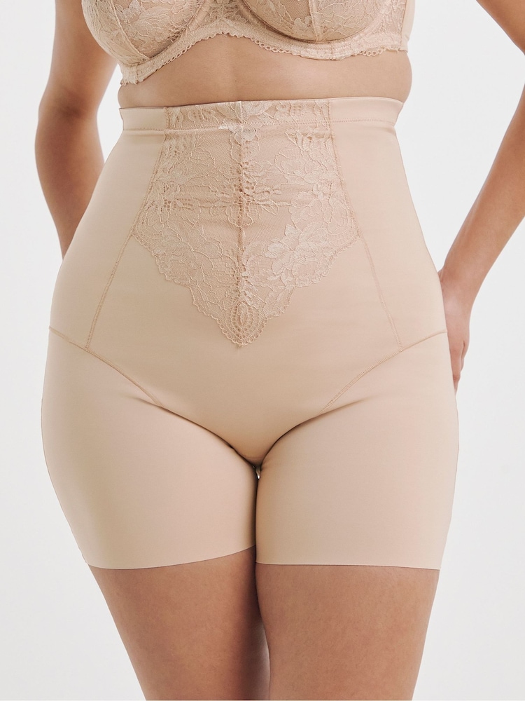 Simply Be Pink Magisculpt Ella Lace Thighshaper Frim Control Shorts - Image 4 of 4 Simply Be Pink Magisculpt Ella Lace Thighshaper Frim Control Shorts - Image 4 of 4