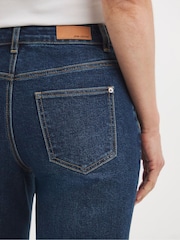 JD Williams Blue Turn Up Straight Leg Jeans - Image 3 of 4