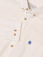Joules White 100% Linen Long Sleeve Classic Fit Shirt - Image 2 of 9