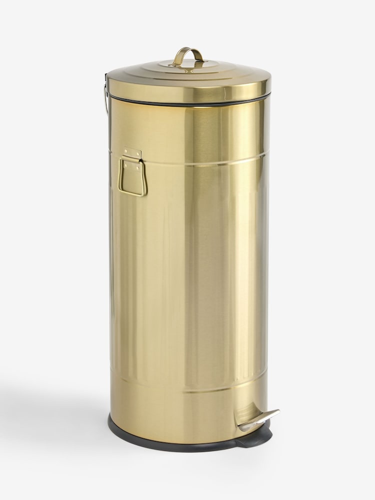 Gold 30L Vintage Ribbed Soft Close Bin - Image 4 of 4