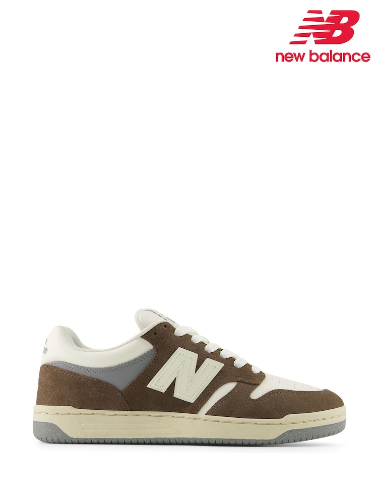 New Balance White Ground 480 Trainers - Image 9 of 9