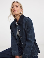 JD Williams Cord Collar Denim Workwear Jacket - Imagen 1 de 4