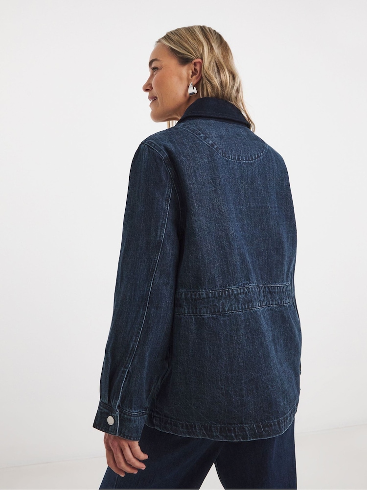 JD Williams Cord Collar Denim Workwear Jacket - Imagen 2 de 4 JD Williams Cord Collar Denim Workwear Jacket - Imagen 2 de 4
