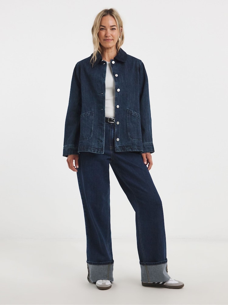 JD Williams Cord Collar Denim Workwear Jacket - Imagen 4 de 4 JD Williams Cord Collar Denim Workwear Jacket - Imagen 4 de 4