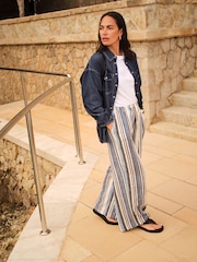 JD Williams Blue Oversized Denim Shirt - Image 1 of 5
