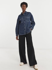JD Williams Blue Oversized Denim Shirt - Image 5 of 5