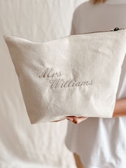 Koko Blossom Personalised Newlywed Embroidered Pouch - Image 1 of 2
