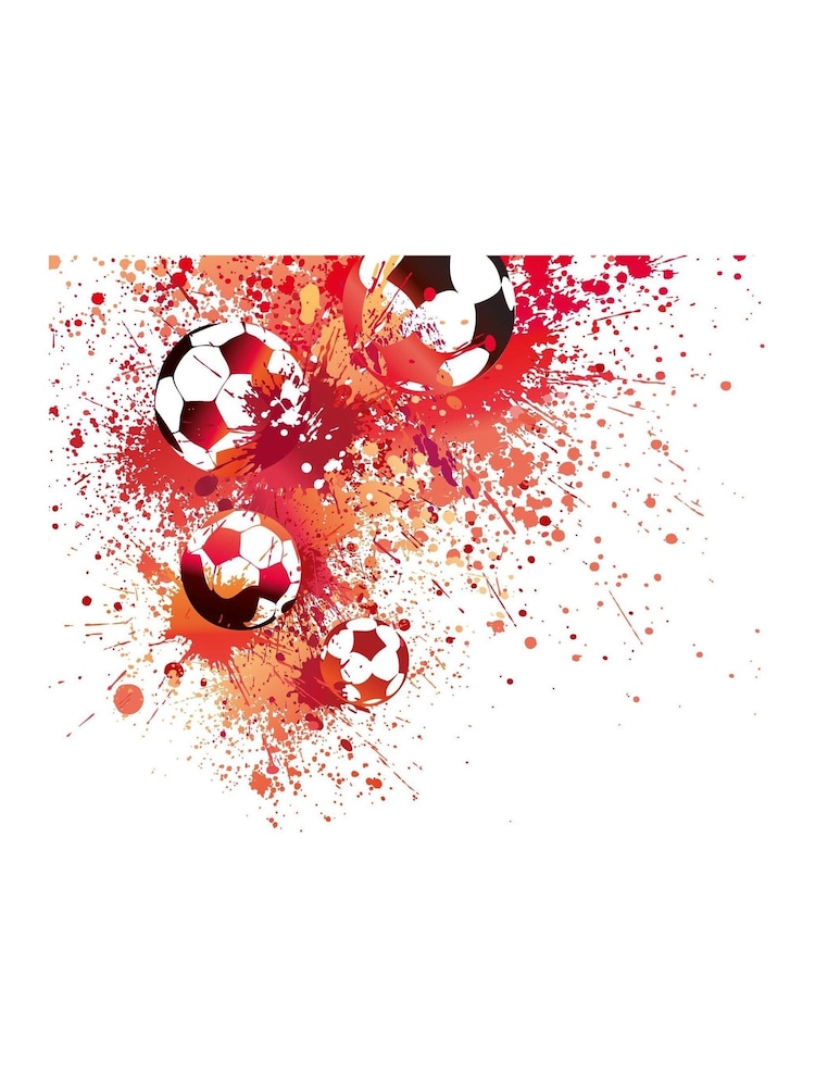 Origin Murals Red Football Splash 3.5M x 2.8M Wall Mural - Image 2 of 3