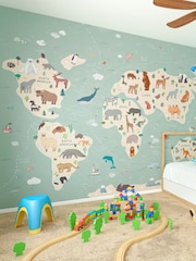 Origin Murals Multi Childrens World Map 3.5M x 2.8M Wall Mural - Image 1 of 3