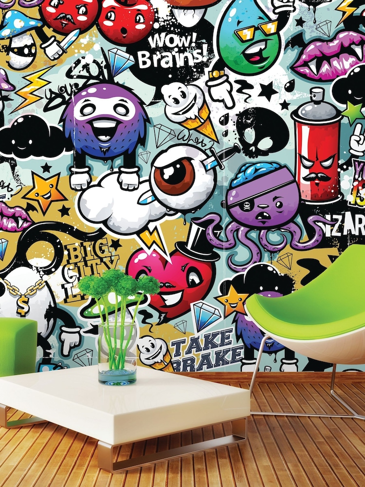 Origin Murals Multi Graffiti Monster 3.5M x 2.8M Wall Mural - Image 1 of 3