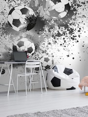 Origin Murals Grey Football Splash 3.5M x 2.8M Wall Mural - Image 1 of 3