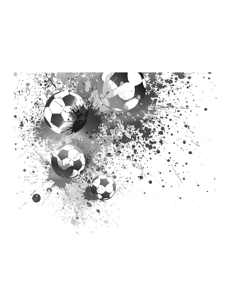 Origin Murals Grey Football Splash 3.5M x 2.8M Wall Mural - Image 2 of 3