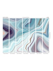 Origin Murals Soft Teal Marbled Ink 3.5M x 2.8M Wall Mural - Image 3 of 3
