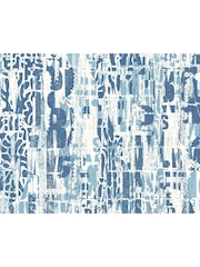 Origin Murals Denim Blue Letterpress Graffiti 3.5M x 2.8M Wall Mural - Image 2 of 2