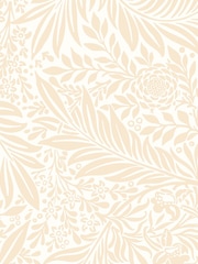 Hoopla Walls Butter Ditsy Leaf Stripe A4 Wallpaper Sample - Image 1 of 1