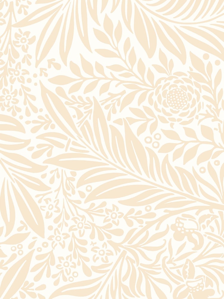 Hoopla Walls Butter Ditsy Leaf Stripe A4 Wallpaper Sample - Image 1 of 1 Hoopla Walls Butter Ditsy Leaf Stripe A4 Wallpaper Sample - Image 1 of 1