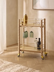 Wood Bobbin Bar Trolley - Εικόνα 1 από 9