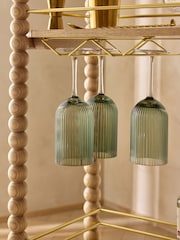 Wood Bobbin Bar Trolley - Εικόνα 3 από 9