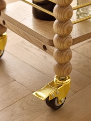 Wood Bobbin Bar Trolley - Εικόνα 4 από 9