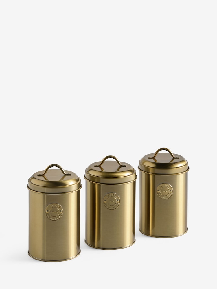 Aufbewahrungsdosen mit Goldplakette im 3 er-Set - Bild 4 von 4 Aufbewahrungsdosen mit Goldplakette im 3 er-Set - Bild 4 von 4