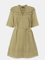 Whistles Petite Cotton Frill Mini Dress - Imagen 3 de 5