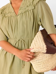 Whistles Petite Cotton Frill Mini Dress - Imagen 5 de 5