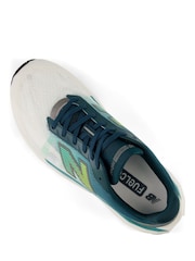 New Balance White/Aqua Rebel v5 Running Trainers - Image 12 of 14