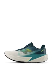 New Balance White/Aqua Rebel v5 Running Trainers - Image 4 of 14