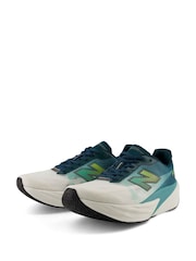 New Balance White/Aqua Rebel v5 Running Trainers - Image 8 of 14