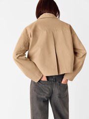 Whistles Nude Short Cotton Trench Jacket - Image 2 of 5