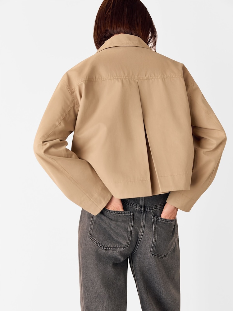Whistles Nude Short Cotton Trench Jacket - Image 2 of 5