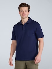 Animal Blue Mens Icon Pique Polo Shirt - Image 1 of 4