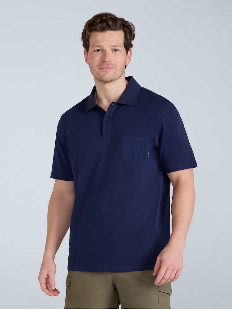 Animal Blue Mens Icon Pique Polo Shirt - Image 1 of 4
